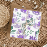 Feuille De Papier Cadeau Boho Purple Floral & Folio Motif d'aquarelle<br><div class="desc">Voici un superbe design original et transparent d'aquarelle méticuleusement réalisé dans notre studio. Les fleurs roses délicates complètent élégamment les éléments verts du feuillage,  ce qui en fait un endroit idéal pour les mariages,  les anniversaires,  les anniversaires et au-delà.</div>