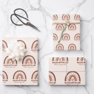 Feuille De Papier Cadeau Boho Rainbow OT ergothérapeute