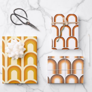 Feuille De Papier Cadeau Boho Retro Rainbow Motif 60s les années 70 70