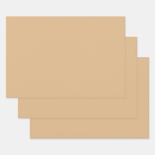 Feuille De Papier Cadeau Bois de chauffage (couleur solide) (Lot)