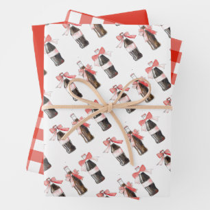Feuille De Papier Cadeau Boisson gazeuse bébé rouge prête à exploser