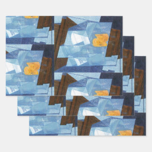 Feuille De Papier Cadeau Bol de fruits de Juan Gris, nature morte cubiste v