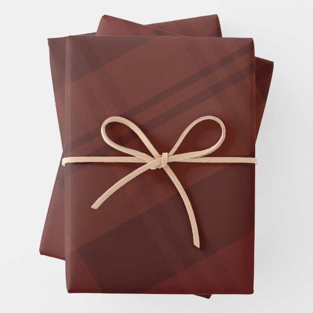 Feuille De Papier Cadeau Bold maroon plaid simple vacances (En situation)