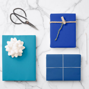 Feuille De Papier Cadeau Bondi Hollandais Yale Bleu Nuancé 3 Tons
