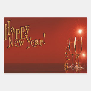 Feuille De Papier Cadeau Bonne année