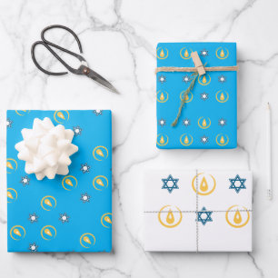 Feuille De Papier Cadeau Bonne Hanoukka