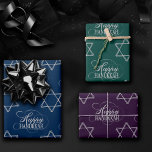 Feuille De Papier Cadeau Bonne Hanoukka Star de David Classic Silver Navy<br><div class="desc">Minimal classique argent Bar/Bat mitzvah et Hanoukka moderne Star de David contre un arrière - plan solide crée un design élégant et sophistiqué. Pour d'autres couleurs de coordination ou des produits correspondants,  visitez JustFharryn @ Zazzle.com ou contactez le concepteur,  c/o Fharryn@yahoo.com Tous droits réservés. #zazzlemade #christmasDécor</div>