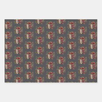 Feuille De Papier Cadeau Bookish Christmas wrapping gift paper
