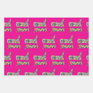 Feuille De Papier Cadeau Bootsy Baby Collage boots wrapping paper sheets
