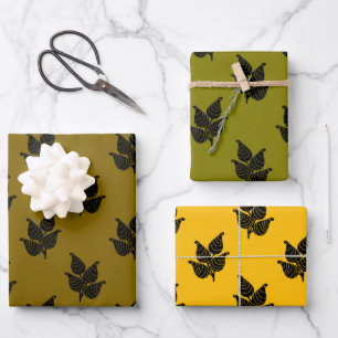 Feuille De Papier Cadeau Botanique