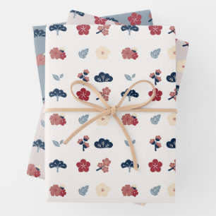 Feuille De Papier Cadeau Botanique du Boho de printemps floral