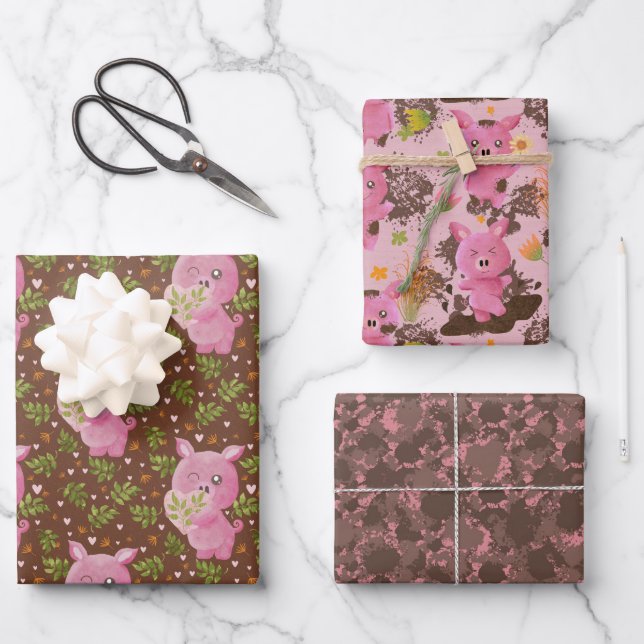 Feuille De Papier Cadeau Boue Boue Boue Boue Boue Boue Boue Envelopper Feui (Recto)