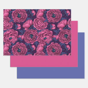 Feuille De Papier Cadeau Bouquet de galets roses