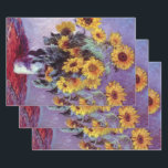 Feuille De Papier Cadeau Bouquet de tournesols de Claude Monet, Art Vintage<br><div class="desc">Bouquet of Sunflowers (1881) de Claude Monet est un vintage impressionniste peinture à la morue florale d'art. Fleurs jaunes fleuries du jardin. Un bouquet de tournesol de saison estivale dans un vase. À propos de l'artiste : Claude Monet (1840-1926) est un fondateur du mouvement de peinture impressionniste française, dont la...</div>