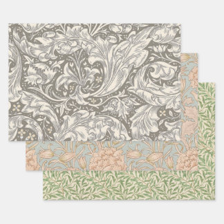 Feuille De Papier Cadeau Bouton de fiancé de William Morris damassé antique