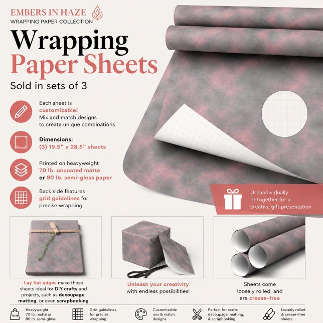 Feuille De Papier Cadeau Braises dans la brume (Créateur téléchargé)