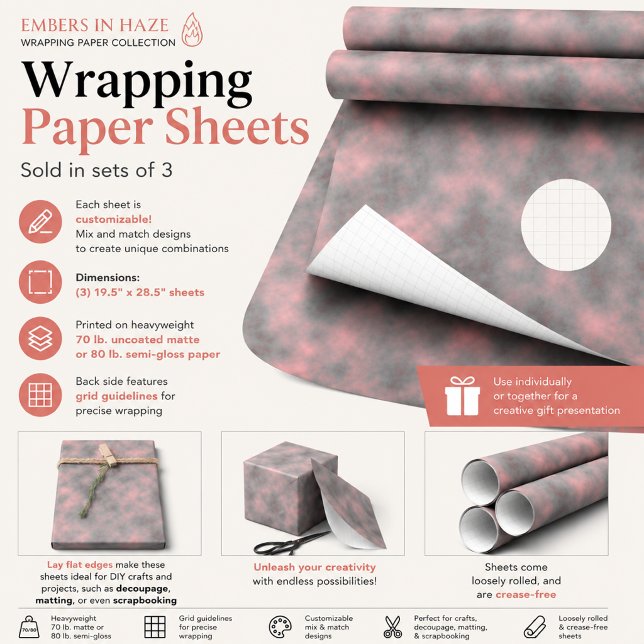 Feuille De Papier Cadeau Braises dans la brume (Créateur téléchargé)