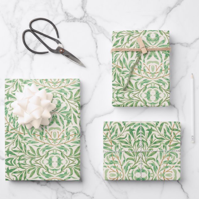 Feuille De Papier Cadeau Branche de Saule de William Morris (Recto)