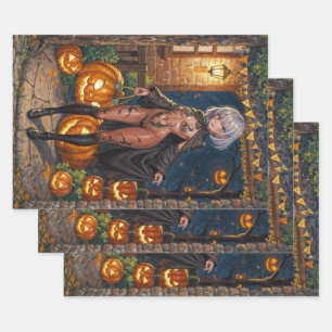 Feuille De Papier Cadeau Brave Halloween Fille Trick or Treat Body Painting
