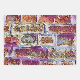 FEUILLE DE PAPIER CADEAU BRICK WALL