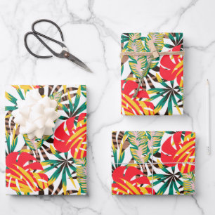 Feuille De Papier Cadeau Bright Tropical