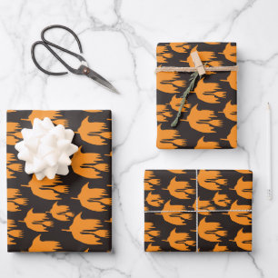 Feuille De Papier Cadeau Broom Ride nocturne - motif Halloween sans soudure