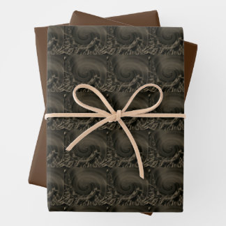 FEUILLE DE PAPIER CADEAU BROWN MODERNE