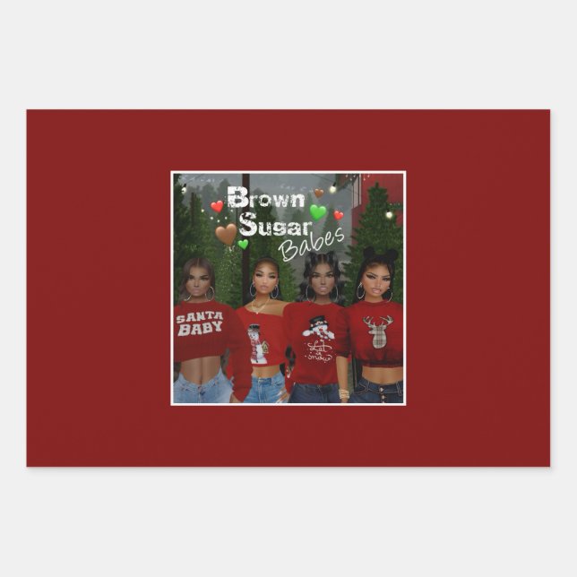 Feuille De Papier Cadeau Brown Sugar Babes Gift Wrap 15 (Devant)