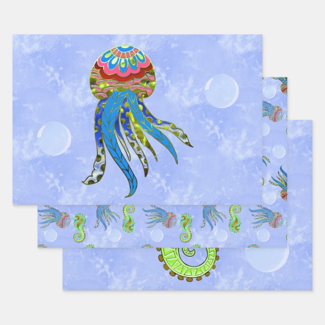 Feuille De Papier Cadeau Bubbles (Lot)