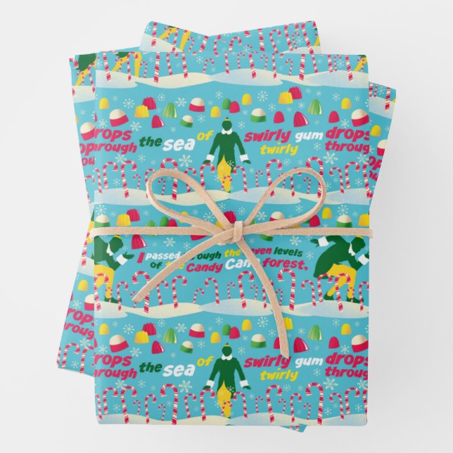 Feuille De Papier Cadeau Buddy le Motif Elf Candy (En situation)