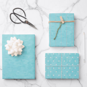 Feuille De Papier Cadeau BUDGET Turquoise Aquarelle Plage Mariage Océan