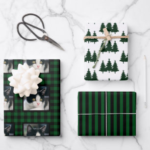 Feuille De Papier Cadeau Buffalo Check Pet Photo Noël