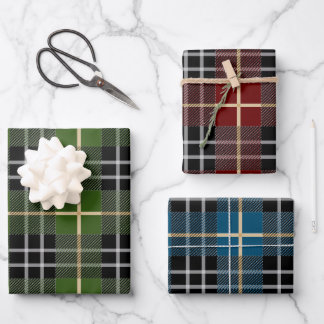 Feuille De Papier Cadeau Buffalo Plaid Motif