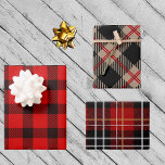 Feuille De Papier Cadeau Buffalo Plaid Red Christmas Country Lumjack<br><div class="desc">Cette conception a été créée par art numérique. Elle peut être personnalisée en choisissant l'option personnaliser. Contactez-moi à l'adresse colorflowcreations@gmail.com si vous souhaitez que ce design soit disponible sur un autre produit. Achetez ma peinture acrylique abstraite originale à vendre à www.etsy.com/shop/colorflowart. Voir d'autres de mes créations ou suivez-moi à www.facebook.com/colorflowcreations,...</div>