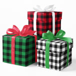 Feuille De Papier Cadeau Buffle rouge vert et blanc Plaid Christmas Small<br><div class="desc">Papier d'emballage motif plaid couleur bison de Noël classique multi set en noir et blanc, rouge vif, et vert Kelly. Pour cette saison des fêtes ajouté à notre magasin, nous avons ajouté une taille motif plus petite pour ce papier d'emballage de style classique. Vous pouvez customiser les couleurs arrière -...</div>