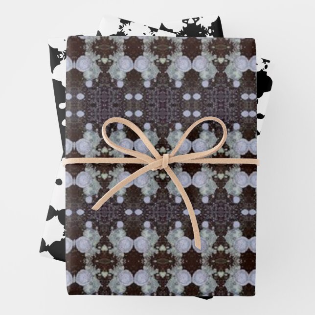 Feuille De Papier Cadeau Bundle à motif écorce d'arbre de deuil (En situation)