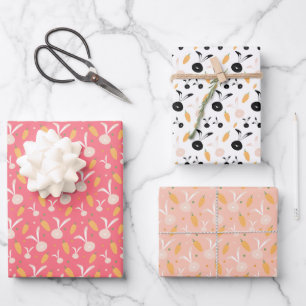 Feuille De Papier Cadeau Bunny Cute Motif de Pâques