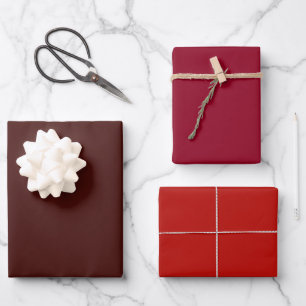 Feuille De Papier Cadeau Burgundy Mahogany Rouge Clair 3 Teintes