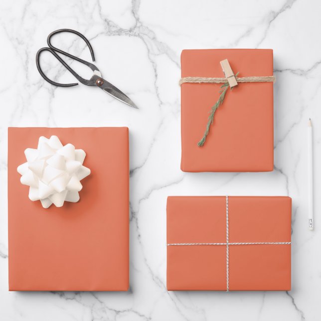 Feuille De Papier Cadeau Burnt Sienna (Recto)