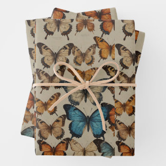 Feuille De Papier Cadeau Butterfly Dreams : Élégante chaîne d'emballage pap