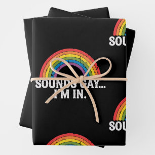 Feuille De Papier Cadeau Ça a l'air gay, je suis dans l'arc-en-ciel LGBTQ V