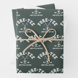Feuille De Papier Cadeau Cadeau 40 ans golf Cadeau d'anniversaire 40 ans Go