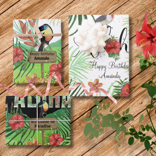 Feuille De Papier Cadeau Cadeau Aloha Tropical Paradise sur mesure