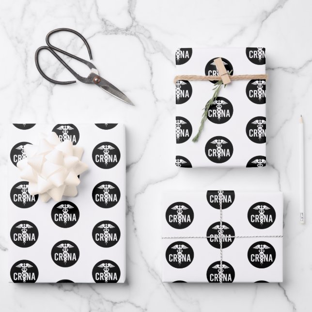 Feuille De Papier Cadeau Cadeau anesthésiste certifié CRNA (Recto)