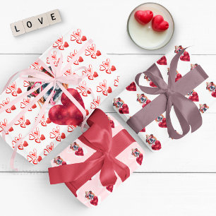 Feuille De Papier Cadeau Cadeau de la Saint-Valentin pour amateur de chien