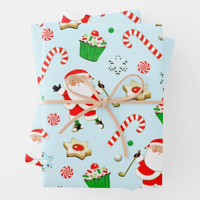 Feuille De Papier Cadeau Cadeau de Noël créatif pour golf (En situation)