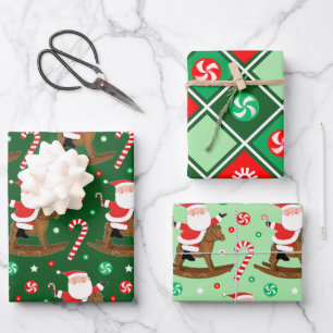 Feuille De Papier Cadeau Cadeau de Noël équestre