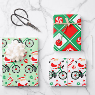 Feuille De Papier Cadeau Cadeau de vacances cycliste pour cycliste