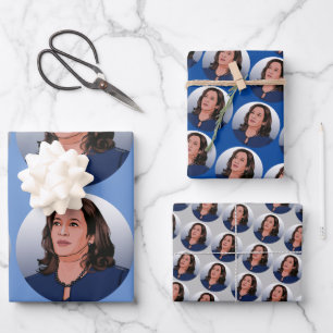 FEUILLE DE PAPIER CADEAU CADEAU KAMALA HARRIS