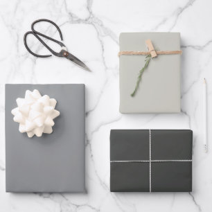 Feuille De Papier Cadeau Cadeau moderne Dramatique Gris